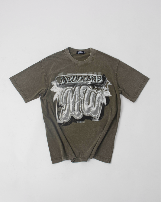 MW Carved In Stone T-Shirt - Moss Green